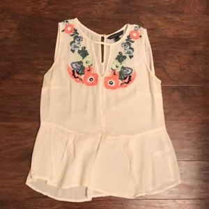GORGEOUS FLORAL, EMBELLISHED AND BEADED TOP